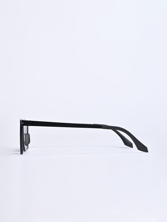 Men’s Sleek Black Rectangle Sunglasses – UV Protection & Lightweight Design