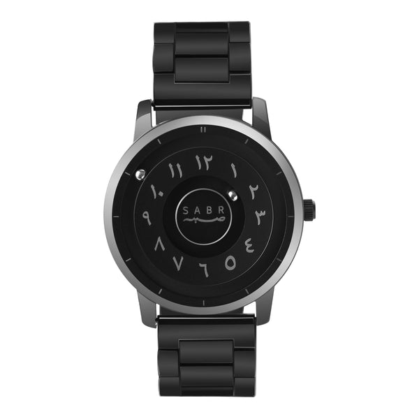 SABR Black Arabic Numeral Watch – Premium Islamic Wristwatch for Men & Women