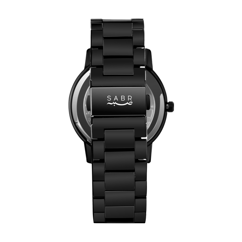 SABR Black Arabic Numeral Watch – Premium Islamic Wristwatch for Men & Women