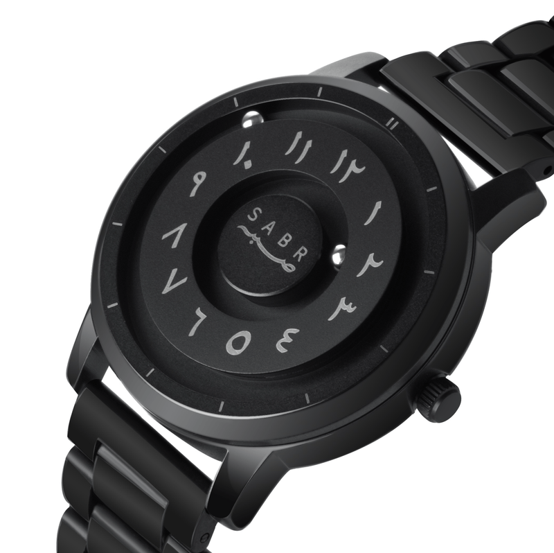 SABR Black Arabic Numeral Watch – Premium Islamic Wristwatch for Men & Women
