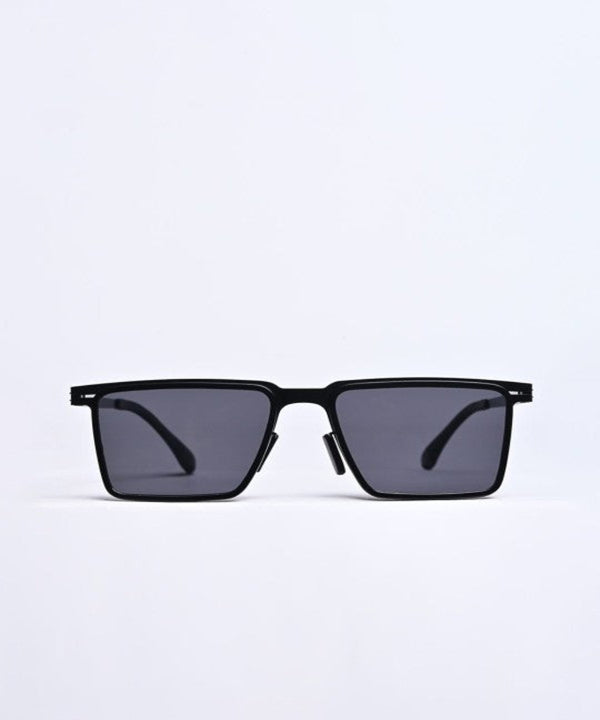 Men’s Sleek Black Rectangle Sunglasses – UV Protection & Lightweight Design