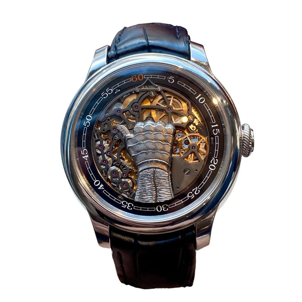 Futuristic Skeleton Mechanical Hand Watch – Luxury Steampunk-Inspired Automatic Wristwatch for Men