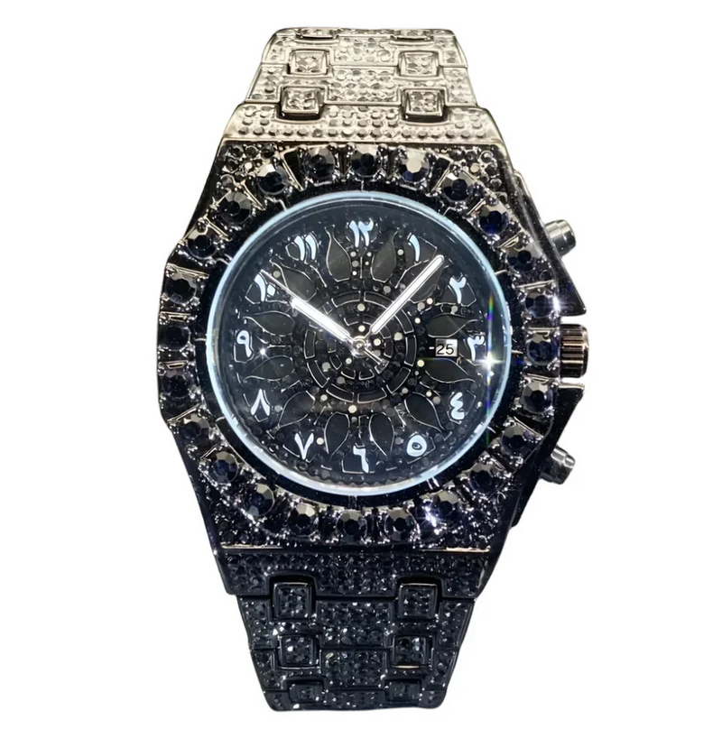 Arabic VVS Skeleton Automatic Watch – Luxury Black Dial | Roman Numerals | Self-Winding Mechanical Timepiece for Men